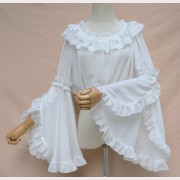 Lolita Long Sleeve Hime Sleeve Crop Top Blouse (BS01)